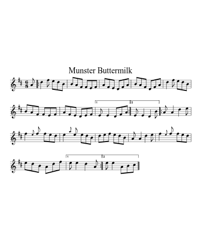 Munster Buttermilk (Version 9) sheet music preview