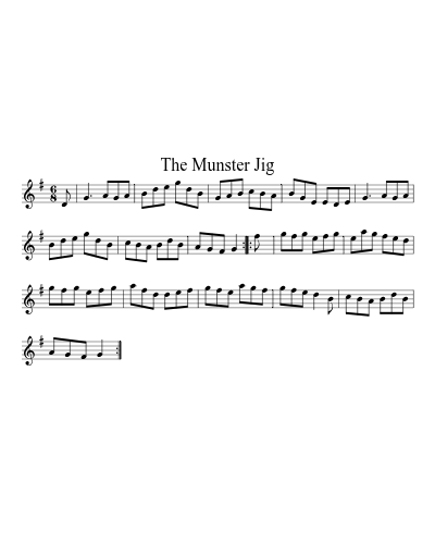 the Munster Jig (Version 2) sheet music preview