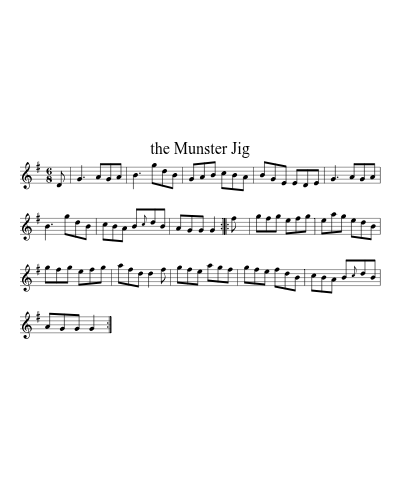 the Munster Jig (Version 4) sheet music preview