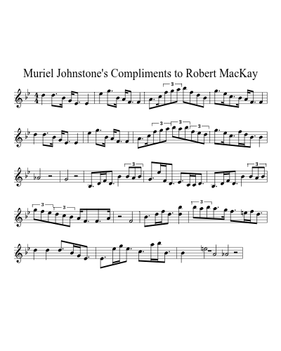 Muriel Johnstone's Compliments to Robert MacKay (Version 3)