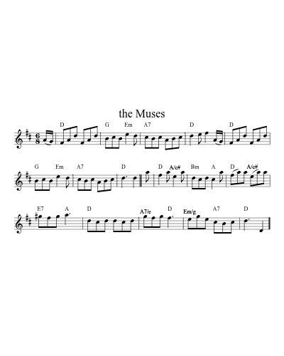 the Muses (Version 2) sheet music preview