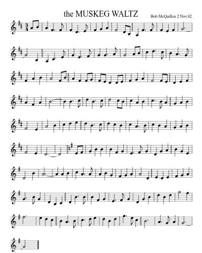 the MUSKEG WALTZ (Muskeg Waltz)