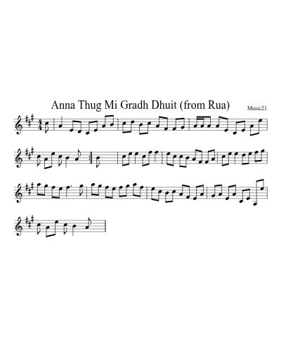 Anna Thug Mi Gradh Dhuit (from Rua)