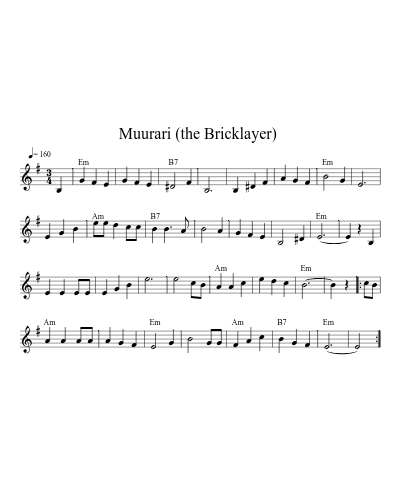 Muurari  (the Bricklayer)