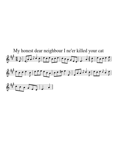 My honest dear neighbour I ne'er killed your cat preview