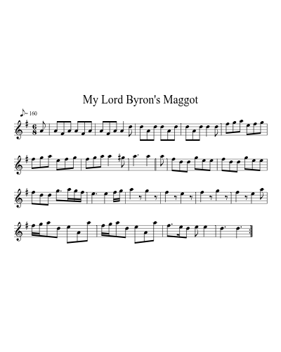 My Lord Byron's Maggot