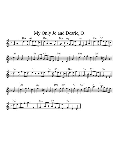 My Only Jo and Dearie, O