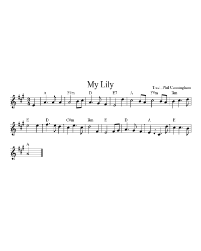 My Lily (Version 6) sheet music preview