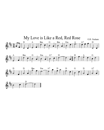 My Love is Like a Red, Red Rose (Version 2)