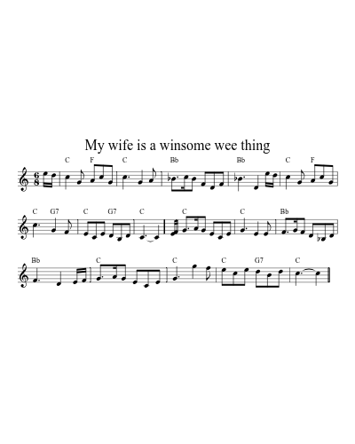 My wife is a winsome wee thing (Version 2)