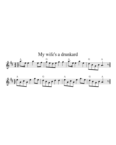 My wife's a drunkard