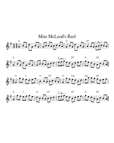Miss McLeod's Reel (N E F R X)