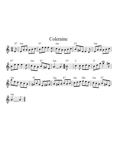 Coleraine (N E F R X)