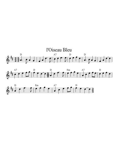 l'Oiseau Bleu (N E F R X)
