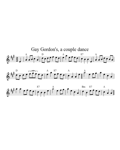 Gay Gordon's, a couple dance (N E F R X)