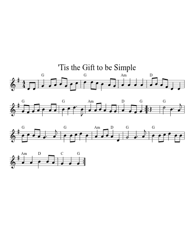 'Tis the Gift to be Simple (N E F R X)