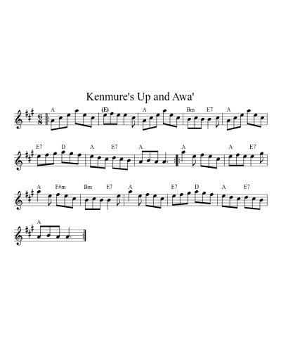 Kenmure's Up and Awa' (N E F R X)