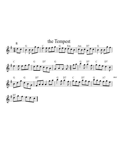 The Tempest (N E F R X) sheet music preview
