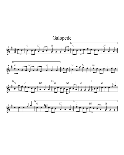 Galopede (N E F R X) sheet music preview