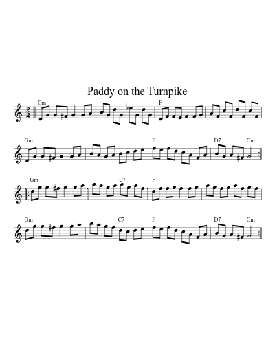 Paddy on the turnpike (N E F R X)