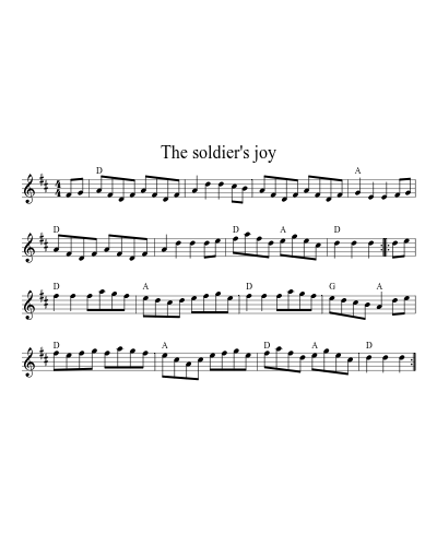 The soldier's joy sheet music preview