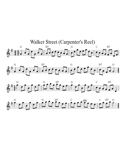 Walker Street (Carpenter's Reel) (N E F R X)