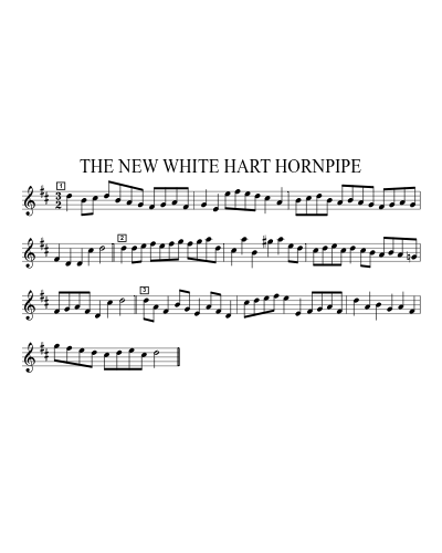 THE NEW WHITE HART HORNPIPE sheet music preview