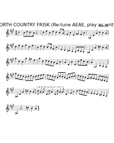 A NORTH COUNTRY FRISK (Re-tune AEAE, play as written)