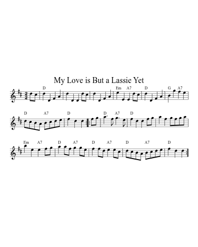 My Love is But a Lassie Yet (Nye Polka Myloveisbutalassie) sheet music preview