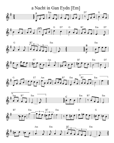 a Nacht in Gan Eydn   [Em] (Version 7)