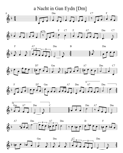 a Nacht in Gan Eydn   [Em] (Version 8)