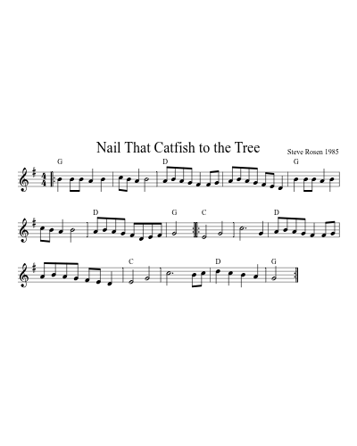 Nail That Catfish to the Tree (Version 9) sheet music preview