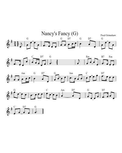 Nancy's Fancy   (G) (Version 2)