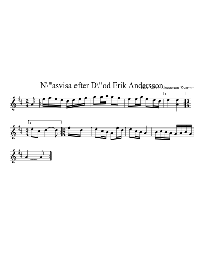N\"asvisa efter D\"od Erik Andersson