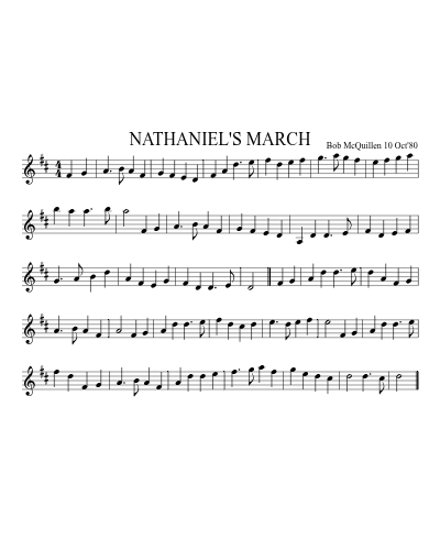 NATHANIEL'S MARCH (Version 2)
