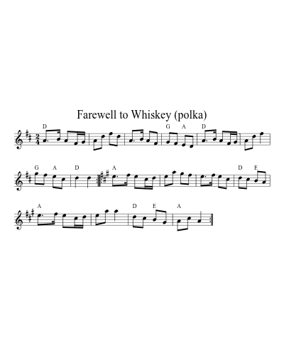 Farewell to Whiskey (polka)
