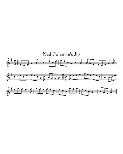 Jig Notes How to Play Ned Coleman's jig (Version 5) — Free Sheet Music & Tutorial ...