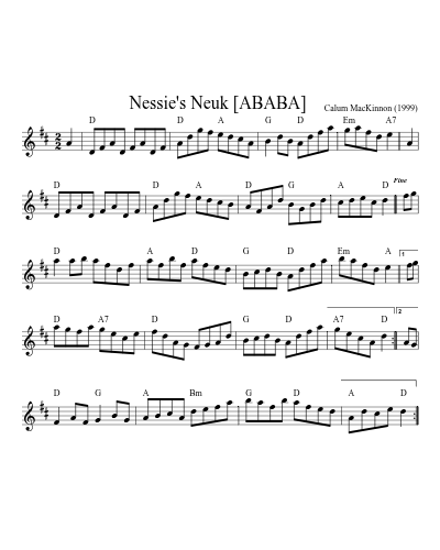 Nessie's Neuk  [ABABA]