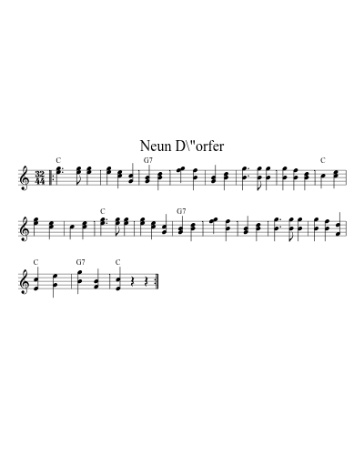 Neun D\"orfer (Version 3)