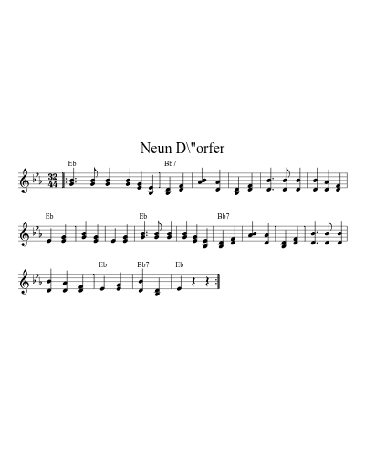 Neun D\"orfer (Version 4)