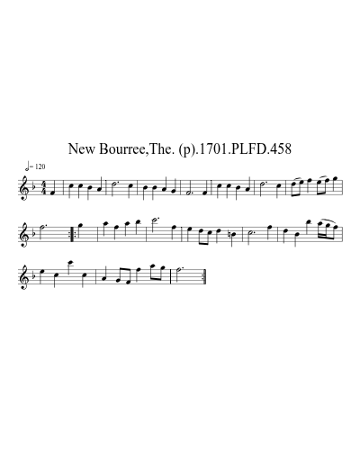 New Bourree,The. (p).1701.PLFD.458