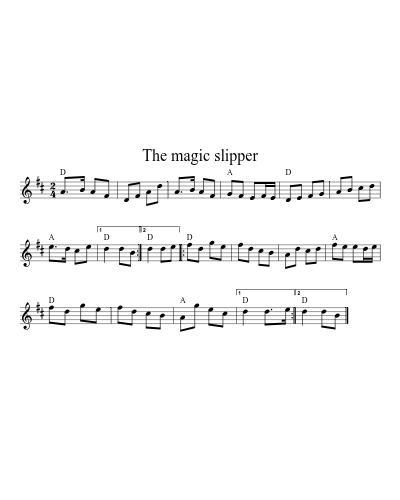 The magic slipper sheet music preview