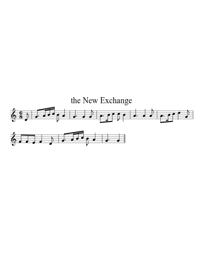 the New Exchange sheet music preview