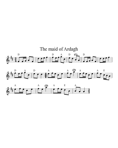 The maid of Ardagh sheet music preview