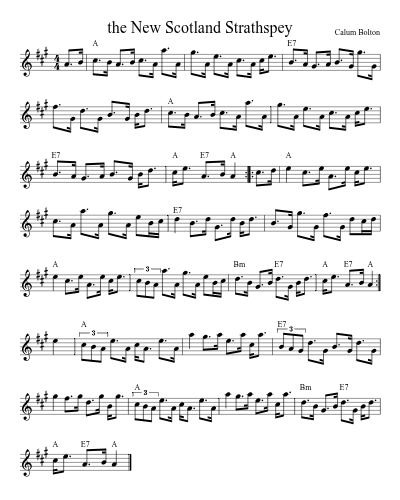 the New Scotland Strathspey sheet music preview