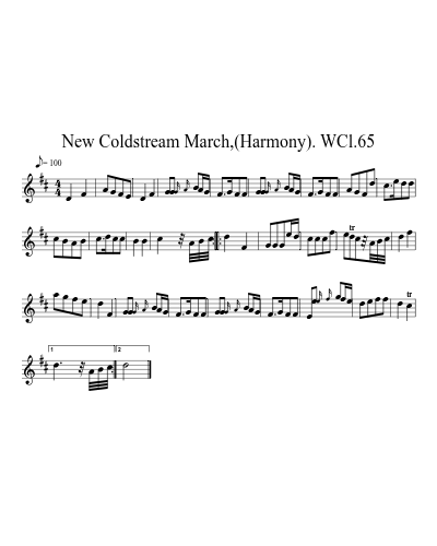 New Coldstream March,(Harmony). WCl.65