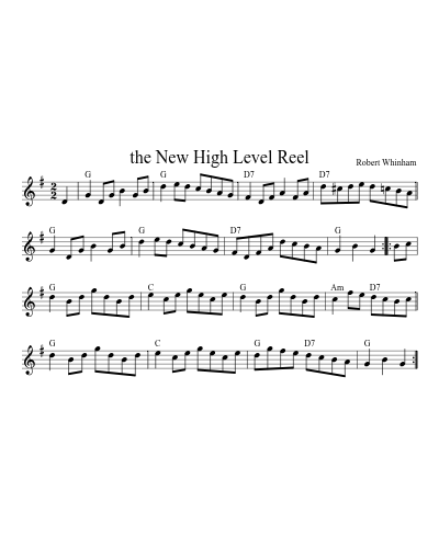 the New High Level Reel (Version 6) sheet music preview