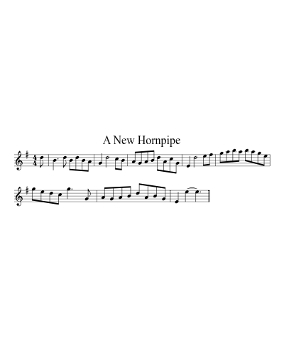 A New Hornpipe (Version 2) sheet music preview