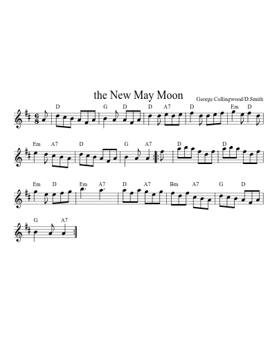 the New May Moon (Version 2) sheet music preview
