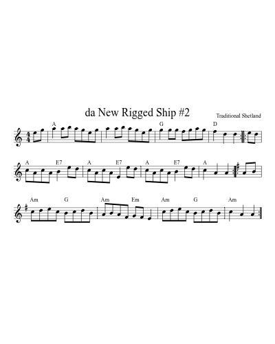da New Rigged Ship #2 sheet music preview